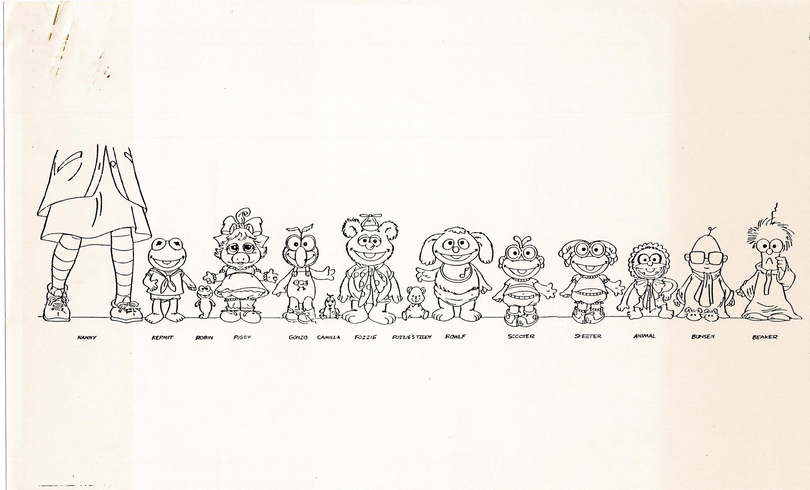 Muppets Disney Muppet Babies Production Animation Model Copy Lot of 22 ...