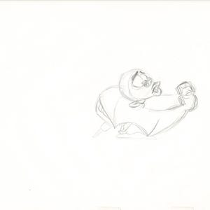 The Great Mouse Detective Fidget the Bat Walt Disney Production Animation Drawing 1986 A105