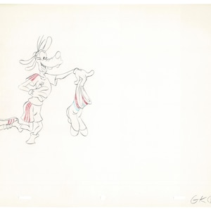 Vintage Walt Disney Sport Goofy Original Production Animation Drawing 27