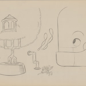 Walt Disney Meet The Robinsons Original Book Page Illustration Drawing by Animator Len Smith 566