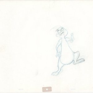 Winnie the Pooh Rabbit Walt Disney Production Animation Cel Drawing b3230