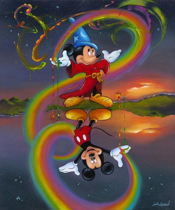 Mickey Mouse Walt Disney Fine Art Jim Warren Signed Limited