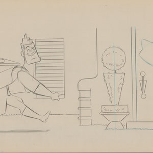Walt Disney Meet The Robinsons Original Book Page Illustration Drawing by Animator Len Smith 565