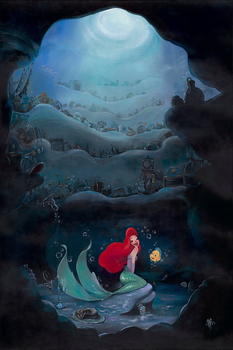 The Little Mermaid Ariel Walt Disney Fine Art Liana Hee Signed