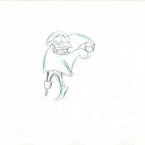 The Great Mouse Detective Fidget the Bat Walt Disney Production Animation Drawing 1986 A115