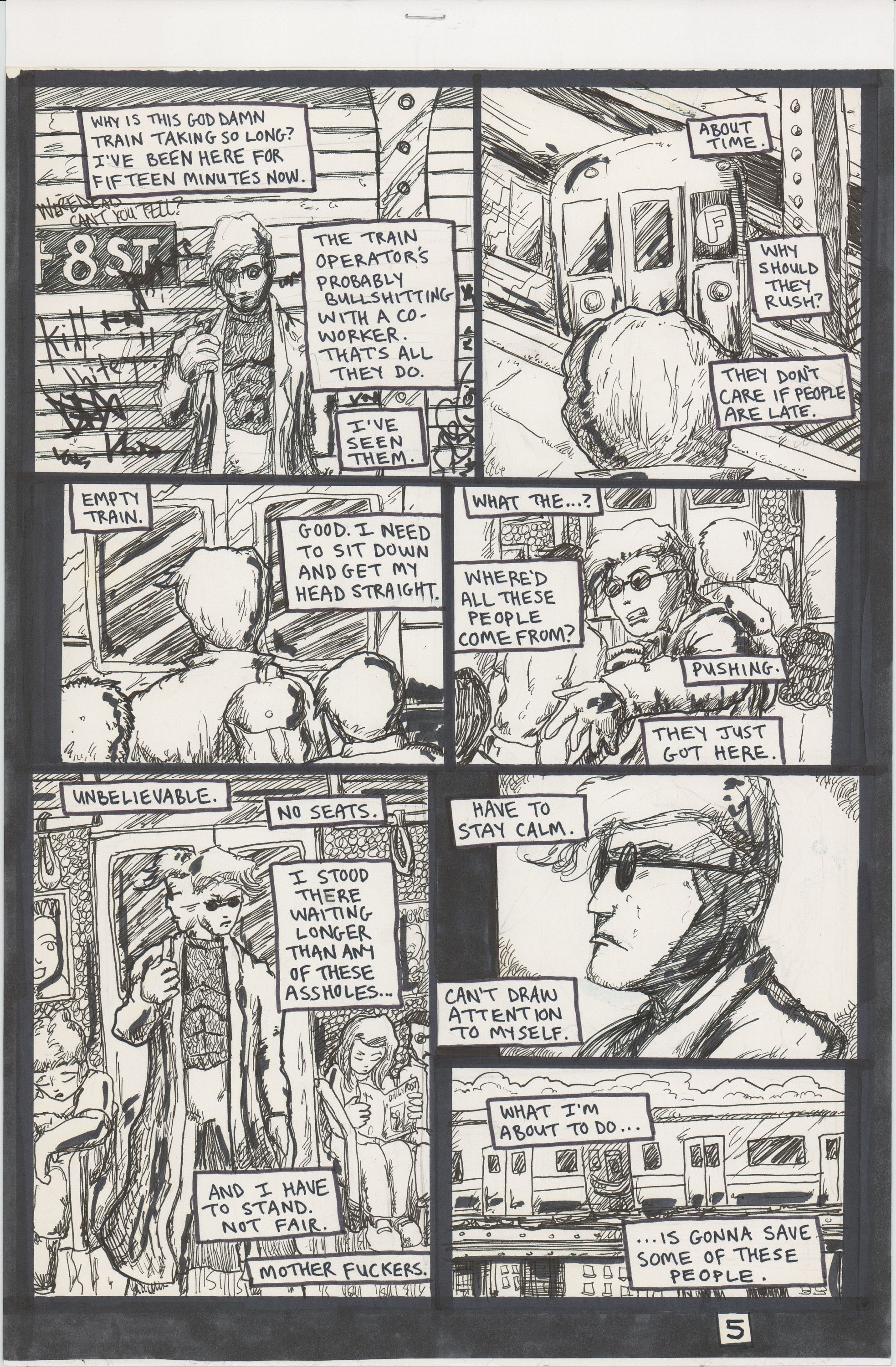 Tears Like Water #2 1999 Hand-inked Original Comic Page by Brien ...