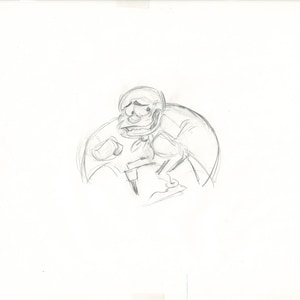 The Great Mouse Detective Fidget the Bat Walt Disney Production Animation Drawing 1986 A125