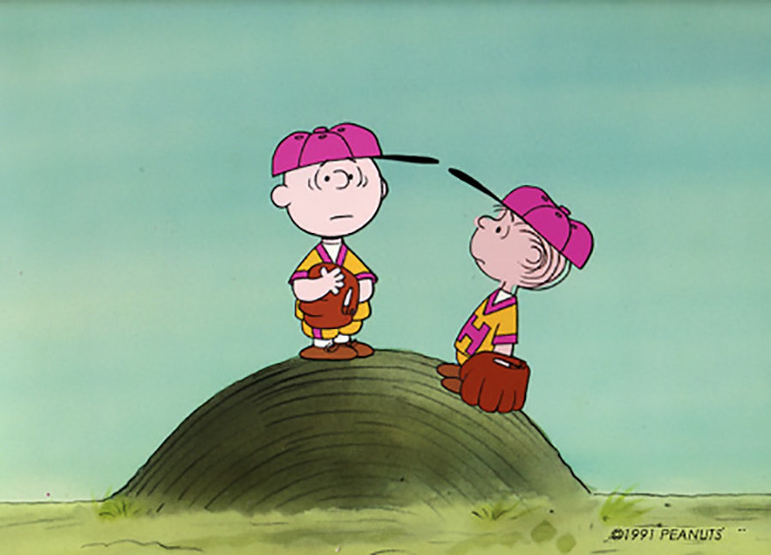 Charlie brown and linus peanuts production animation cel n etsy