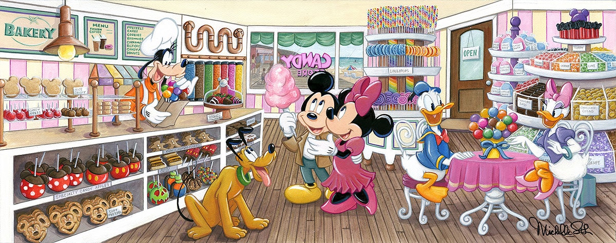 Mickey Mouse Minnie Mouse Walt Disney Fine Art Michelle St