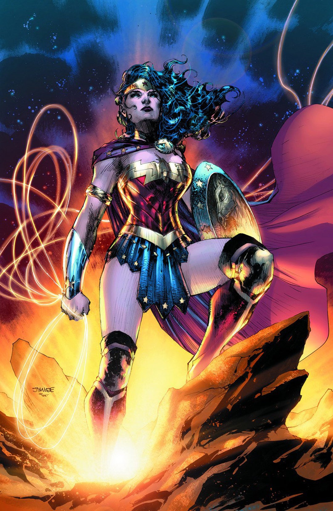 Jim Lee SIGNED Wonder Woman Goddess of Truth Superman DC Giclee on