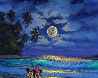 Mickey Mouse and Minnie Walt Disney Fine Art Walfrido Garcia