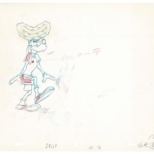 Vintage Walt Disney Sport Goofy Original Production Animation Drawing 19