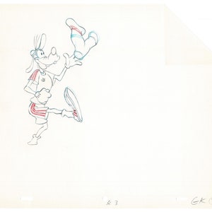 Vintage Walt Disney Sport Goofy Original Production Animation Drawing 24