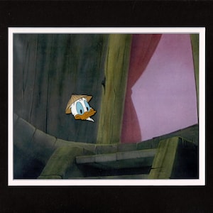 Donald Duck Walt Disney Careers Original Production Animation Cel 1980s Epcot Center d359