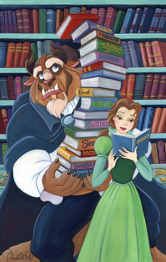 Beauty and the Beast Walt Disney Fine Art Michelle St. Laurent