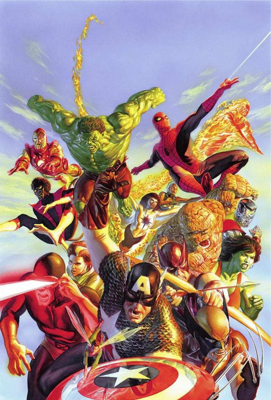 Secret Wars Avengers Marvel Comics Alex Ross Signed Print on Paper