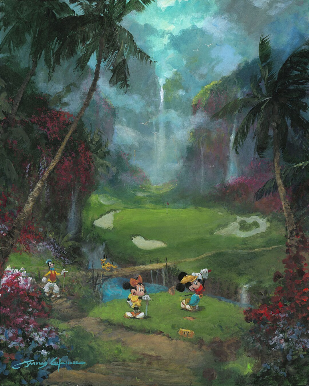 Mickey Mouse and Minnie Mouse Walt Disney Fine Art James Coleman