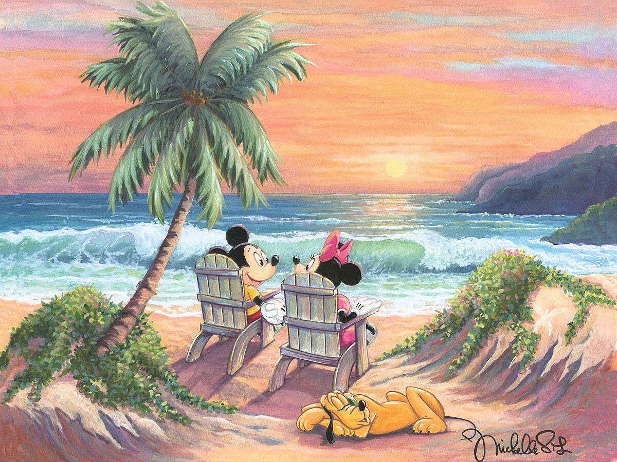 Mickey Mouse Minnie Mouse Walt Disney Fine Art Michelle St