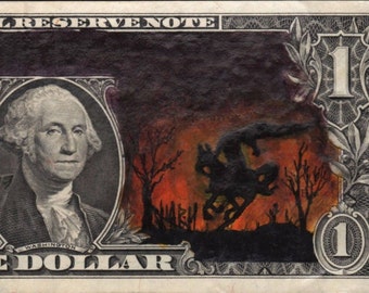 Original Hand painted Jury The Clown Dollar The Headless Horseman