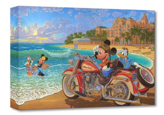 Mickey Mouse Motorcycle Walt Disney Fine Art Manuel Hernandez