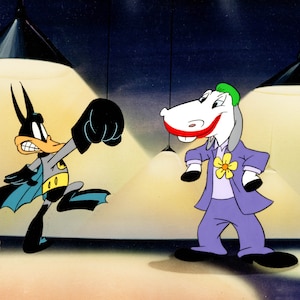 Tiny Toons Joker Batduck Production Cel from Warner Brothers with Coa and Seal 1992 898