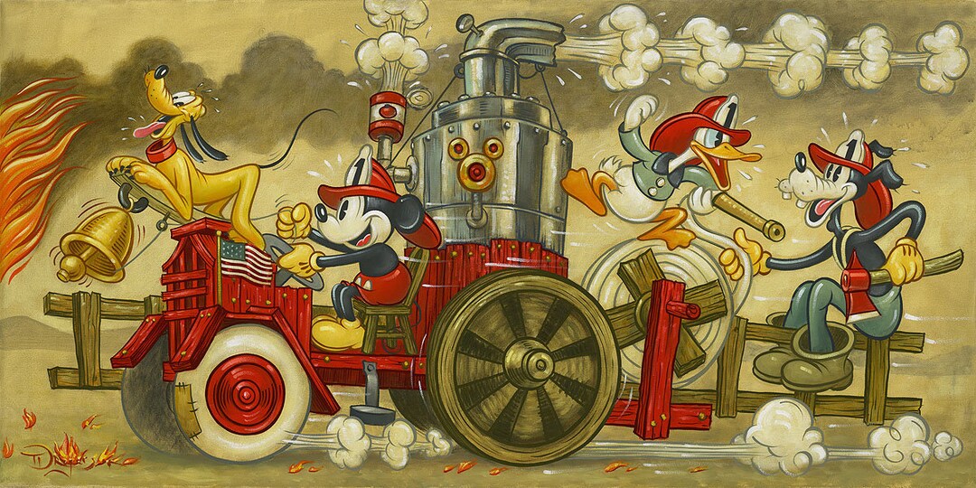 Mickey Mouse Donald Duck Walt Disney Fine Art Tim Rogerson Signed