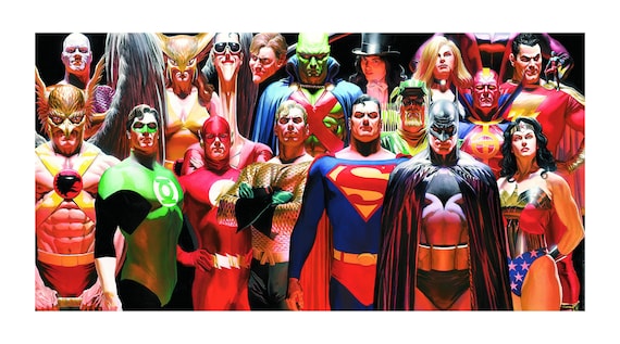 Alex Ross FIRMADO DC Infinitely Heroic NYCC 2022 Impresión en