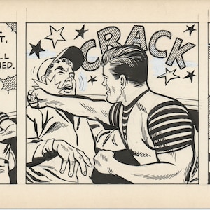 Davy Jones Original Ink Daily Newspaper Comic Strip Art Signed and Drawn by Sam Leff 1966 234