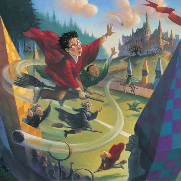 Harry Potter Quidditch Deluxe Mary GrandPre SIGNED Giclee on Fine Art Paper Limited Edition of 250 small