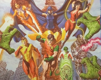 Alex Ross SIGNED Teen Titans Tribute NYCC 2020 Exclusive Fine Art Print on Paper Limited Edition of 35 Artist Proof Version