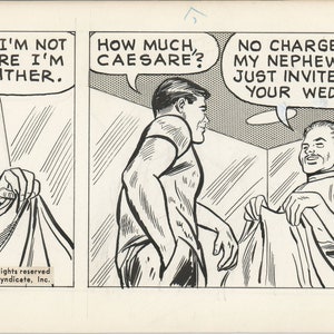 Davy Jones Original Ink Daily Newspaper Comic Strip Art Signed and Drawn by Sam Leff 1966 218