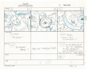 Tales From The Cryptkeeper Original Production Hand-Drawn Storyboard Nelvana 1993 Page 17