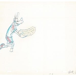 Vintage Walt Disney Sport Goofy Original Production Animation Drawing 8