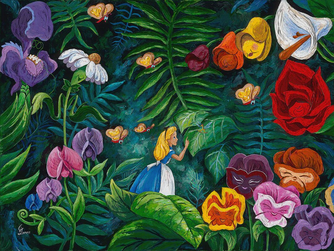 Alice in Wonderland Walt Disney Fine Art Jennifer Lanna Signed Limited ...