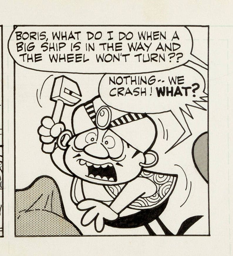 Rocky and Bullwinkle Original Ink Daily Comic Strip Art signed Al Kilgore 1963 ham image 3