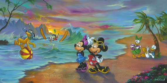 Mickey Mouse Walt Disney Fine Art Jim Warren Signed Limited
