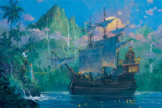 Peter Pan Walt Disney Fine Art James Coleman Signed Limited