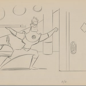 Walt Disney Meet The Robinsons Original Book Page Illustration Drawing by Animator Len Smith 572
