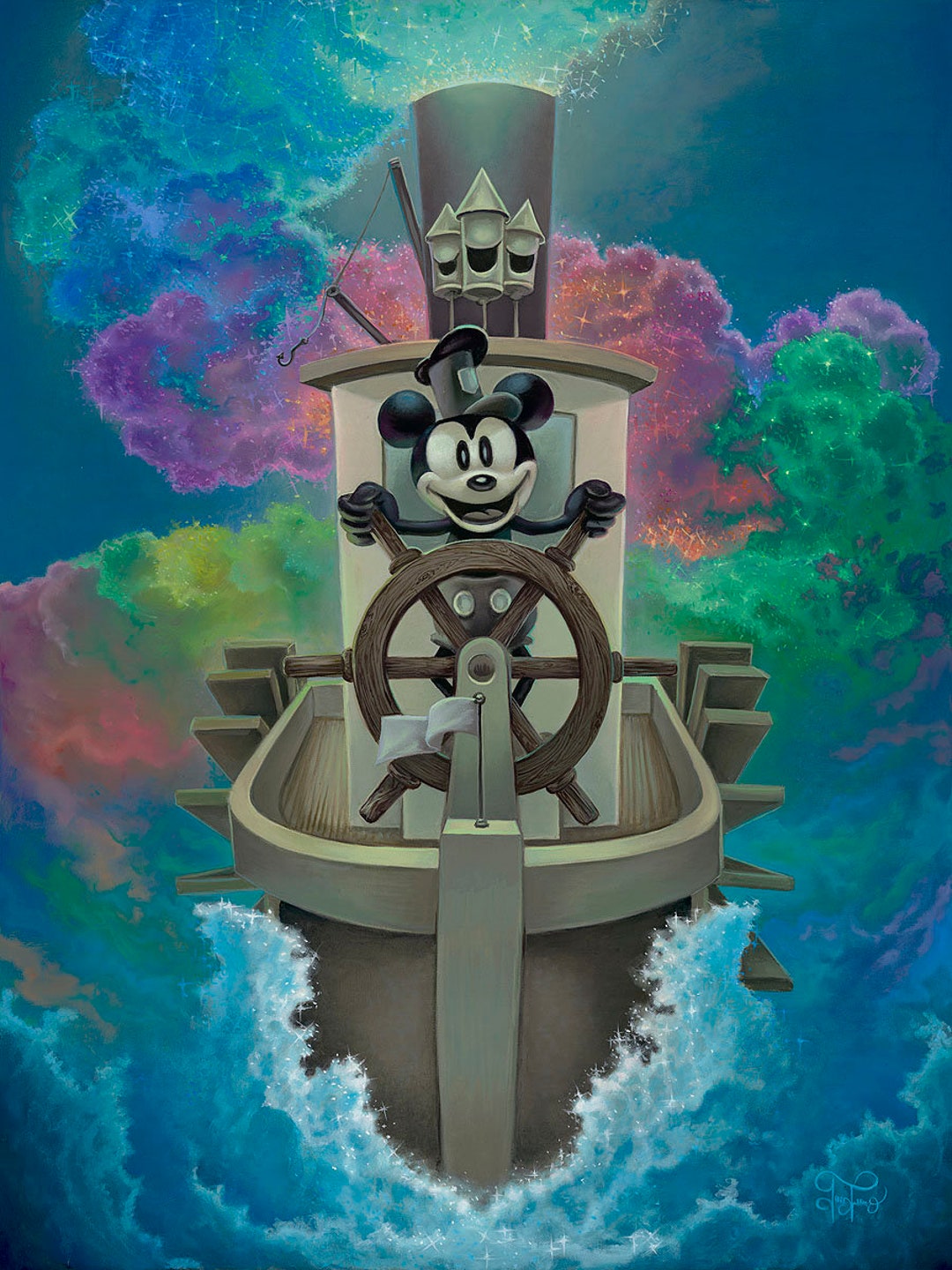 Mickey Mouse Steamboat Willie Walt Disney Fine Art Jared Franco