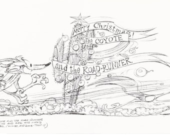 WILE E. COYOTE Chuck Jones Signed Cel Limited Edition Art Cell