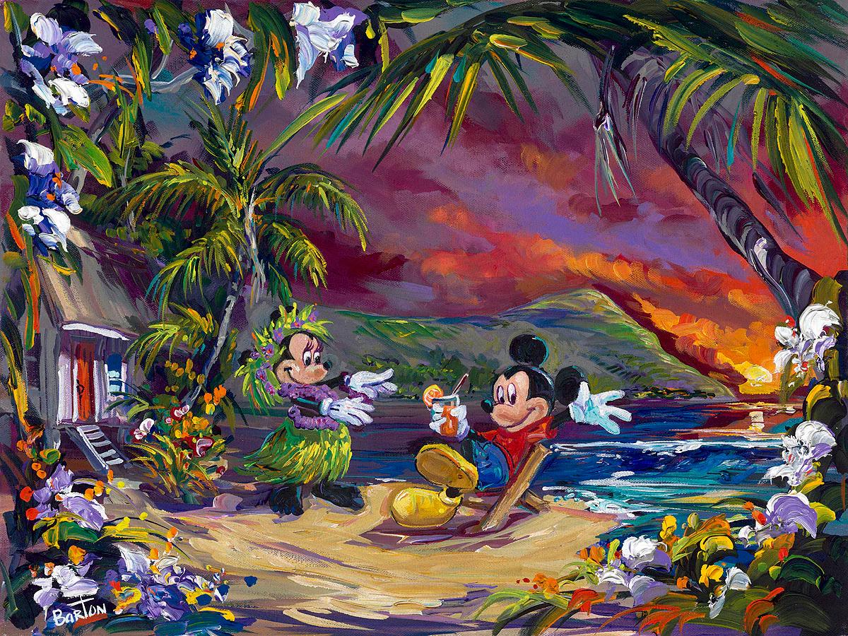 Mickey Mouse and Minnie Mouse Walt Disney Fine Art Steve Barton