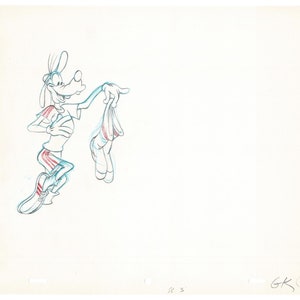 Vintage Walt Disney Sport Goofy Original Production Animation Drawing 29