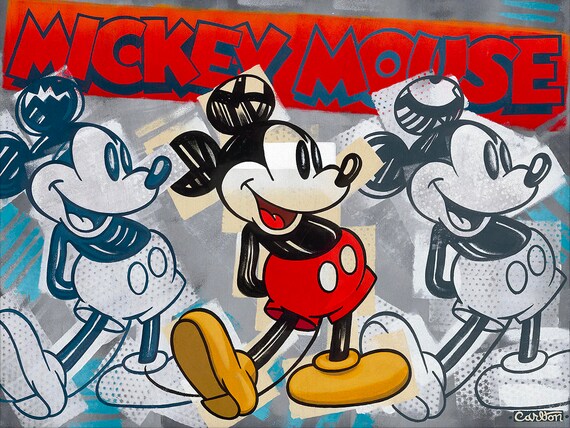 Mickey Mouse Walt Disney Fine Art Trevor Carlton Signed Limited