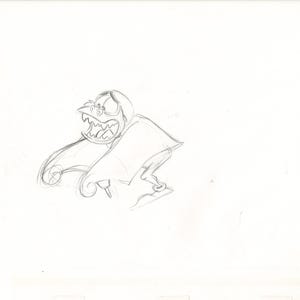 The Great Mouse Detective Fidget the Bat Walt Disney Production Animation Drawing 1986 A121