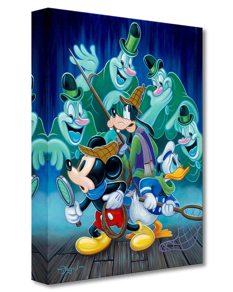 Mickey Mouse Walt Disney Fine Art Tim Rogerson Limited Edition of 1500 Treasures on Canvas Print TOC Ghost Chasers image 1