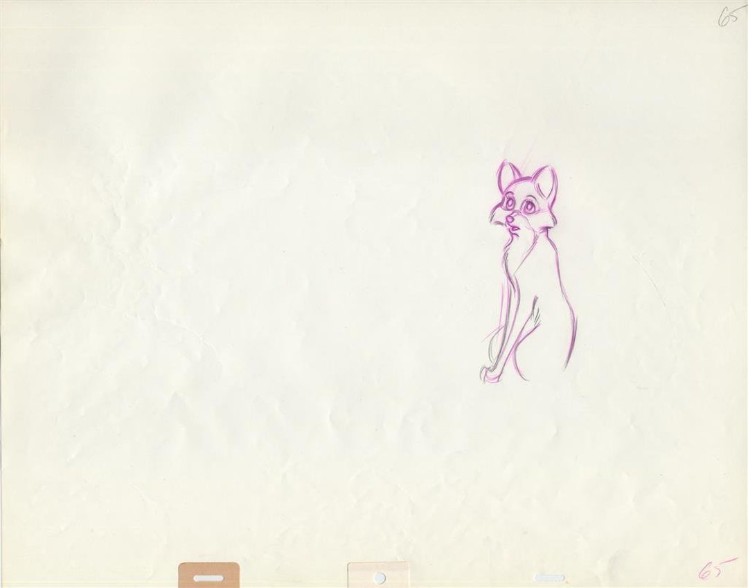 Fox and the Hound VIXEY Walt Disney Production Animation Cel Drawing ...