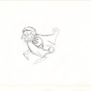 The Great Mouse Detective Fidget the Bat Walt Disney Production Animation Drawing 1986 A120