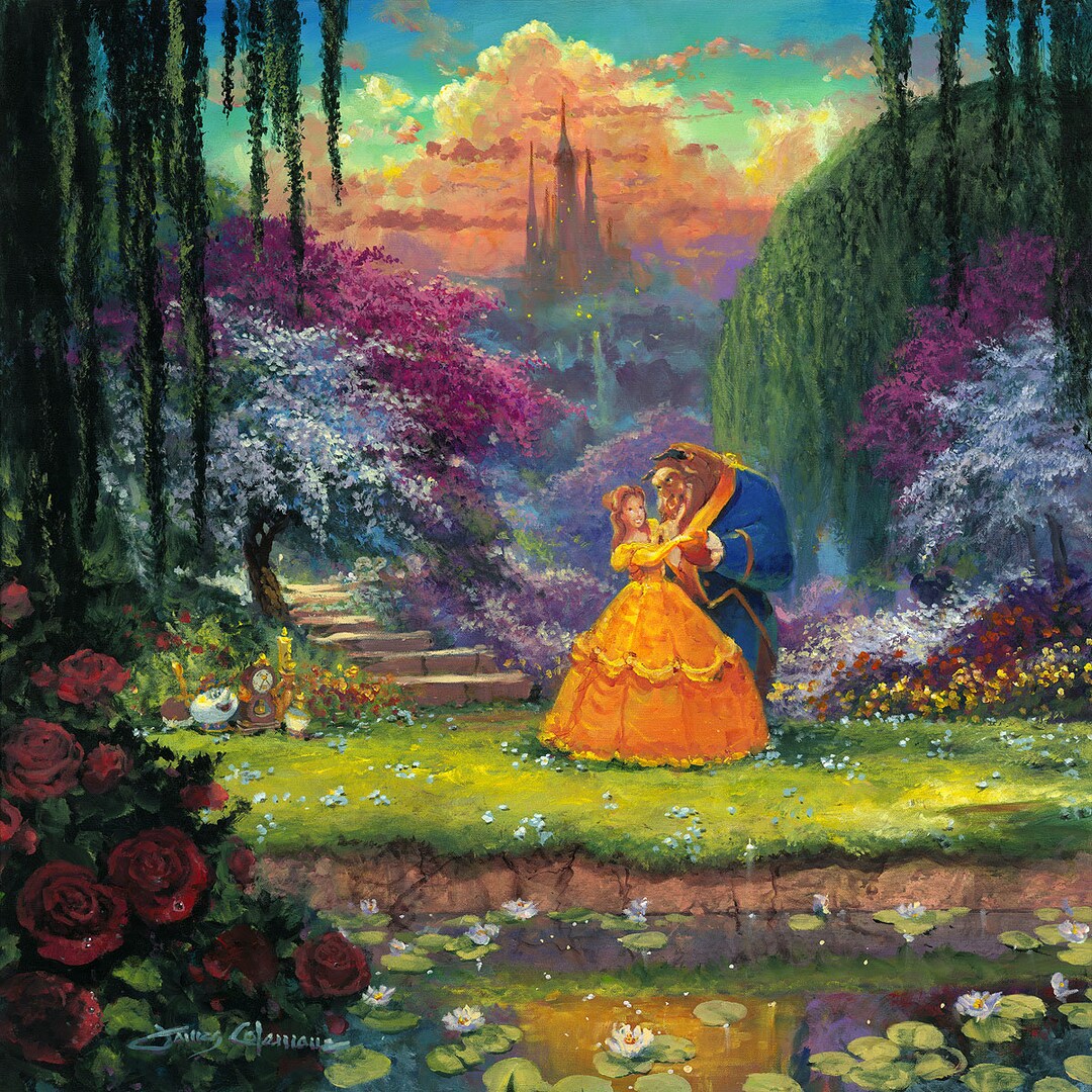Beauty and the Beast Walt Disney Fine Art James Coleman Signed Limited ...