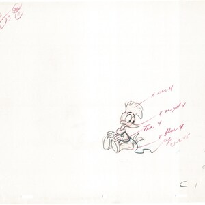 Woody Woodpecker Walter Lantz Full-figure KEY Vintage Production Animation Cel Drawing B002