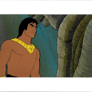Blackstar Cartoon Cel and Background OBG Vintage Animation 1981 Filmation 14